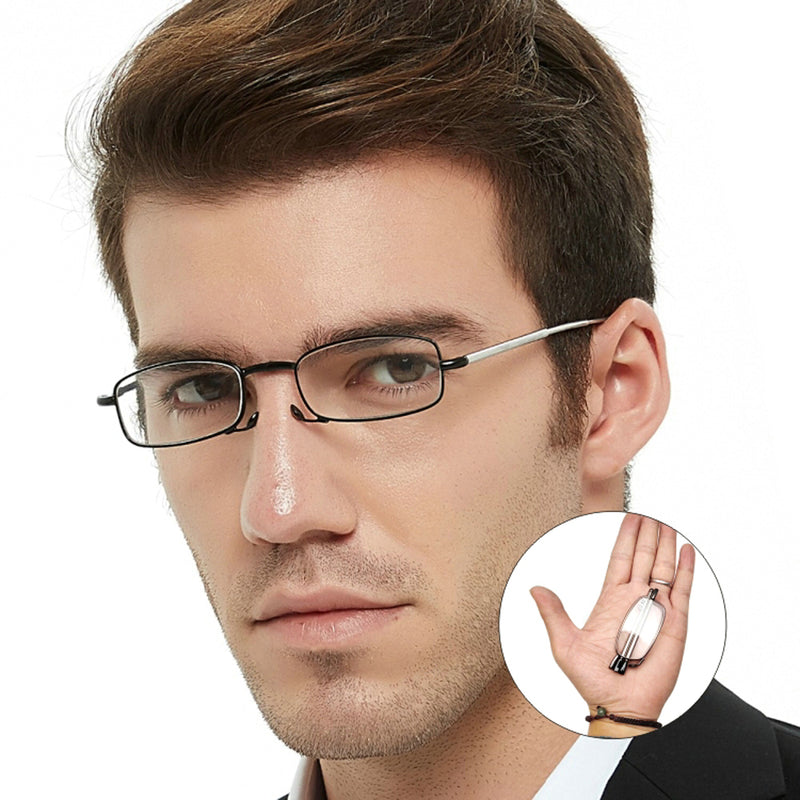 Telescopic Presbyopia Glasses,  Anti Blue Light Folding Reading Glasses With Case