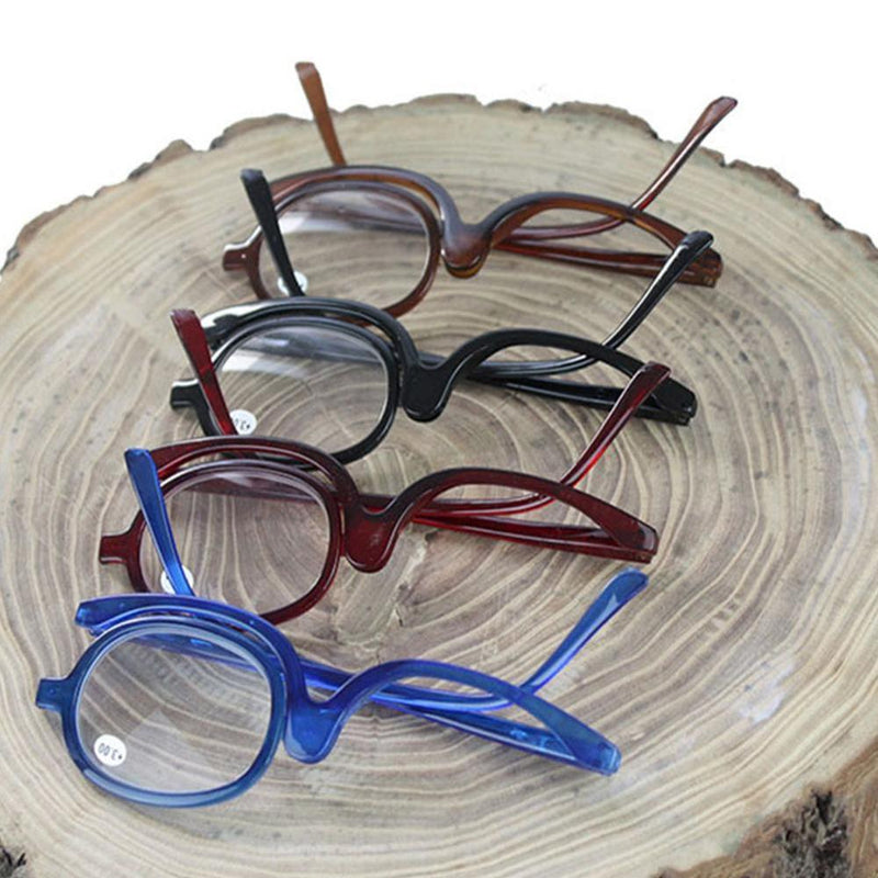 Magnifying, Rotating & Folding Makeup Eyeglasses Make Up Reading Glasses +1.0~+4.0