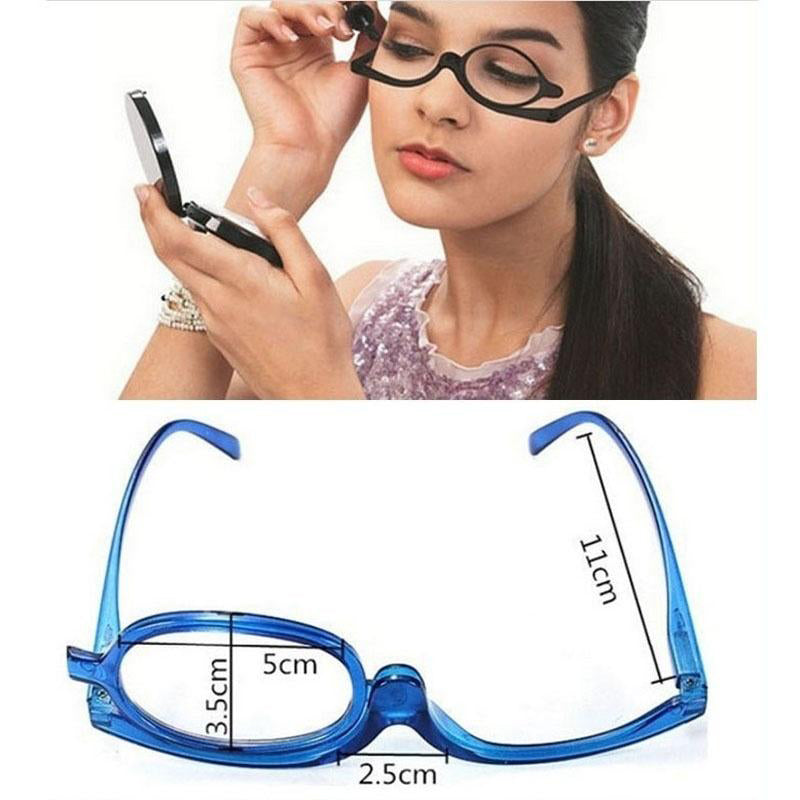 Magnifying, Rotating & Folding Makeup Eyeglasses Make Up Reading Glasses +1.0~+4.0