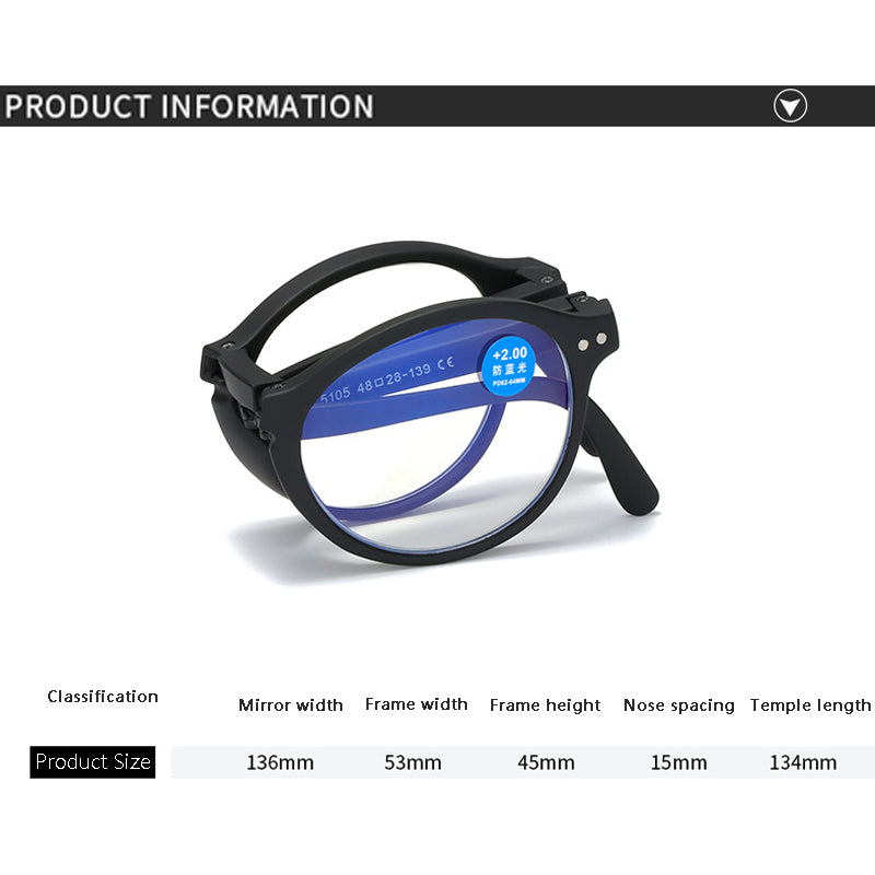 Blue Light Blocking Glasses  & Presbyopia Folding Reading Glasses +1.0~+4.0g