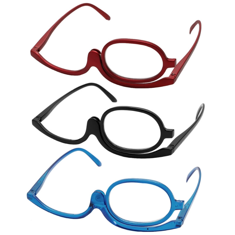 Magnifying, Rotating & Folding Makeup Eyeglasses Make Up Reading Glasses +1.0~+4.0