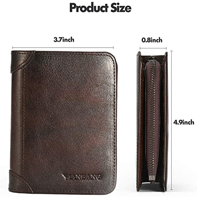 ParGrace  Genuine Leather Men Wallet Small Mini Card Holder  High Quality