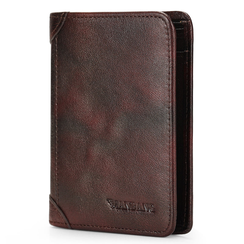 ParGrace  Genuine Leather Men Wallet Small Mini Card Holder  High Quality