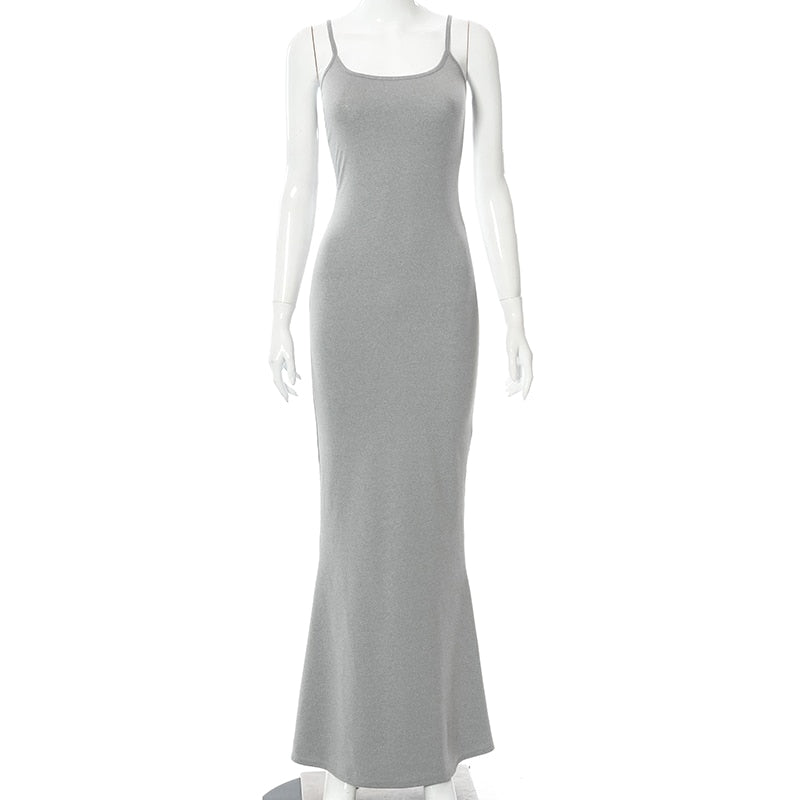 ParGrace Slim Sexy Maxi Dress Elegant  Clothing