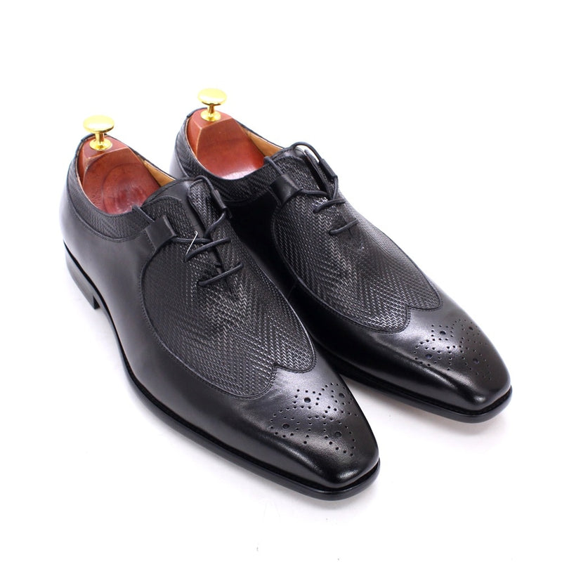 Luxury  Wingtip Genuine Leather Handmade Oxford