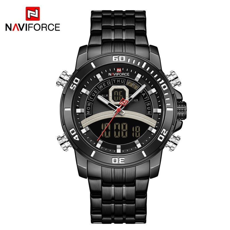 NAVIFORCE Luxury Digital Wristwatch Military Sport Quartz Waterproof