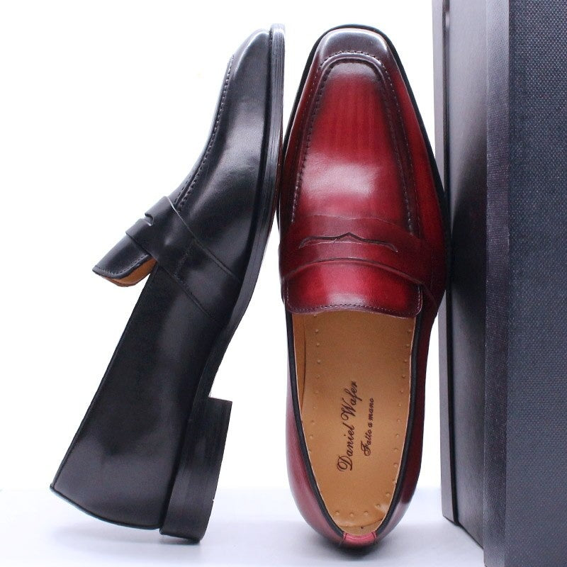 ParGrace Loafers Genuine Leather Slip wedding Party