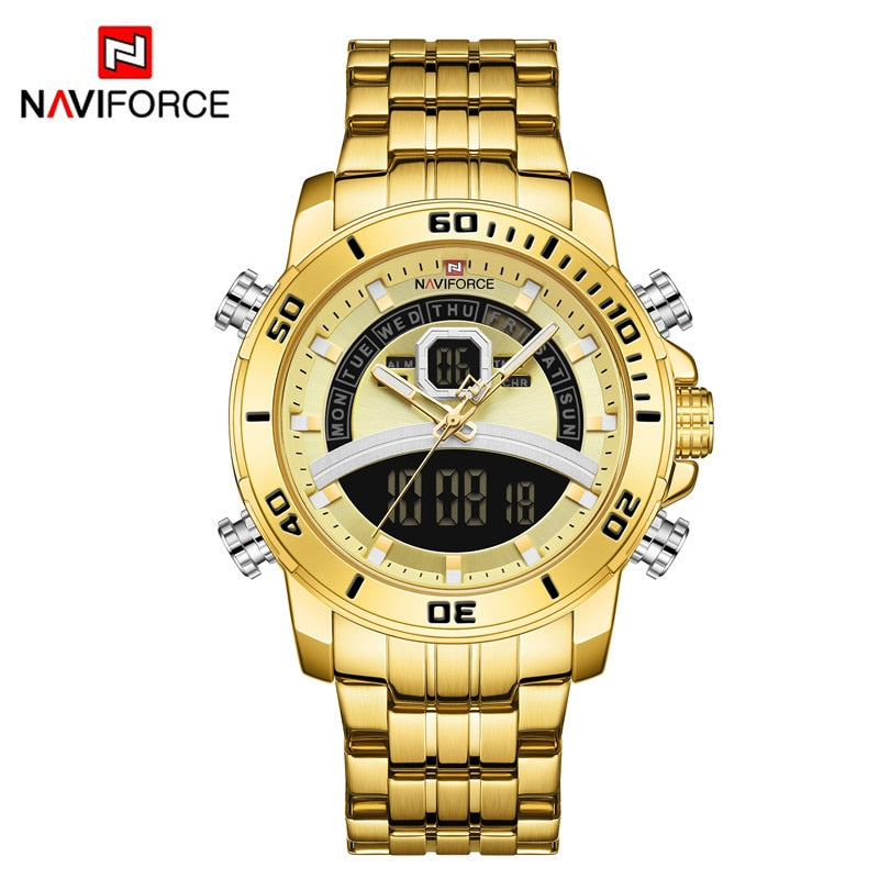 NAVIFORCE Luxury Digital Wristwatch Military Sport Quartz Waterproof