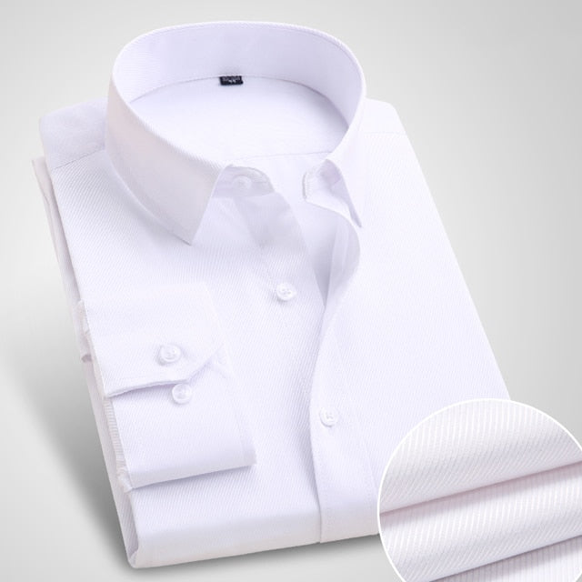 ParGrace Standard-fit Long Sleeve Dress Shirt Solid/striped