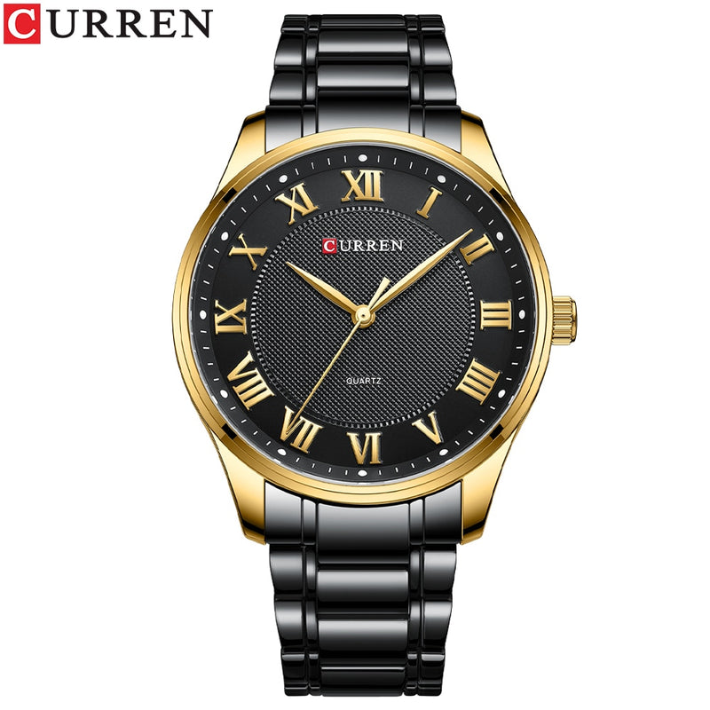 CURREN Quartz Wristwatches  with Stainless Steel Band Simple  with Rome Numbers