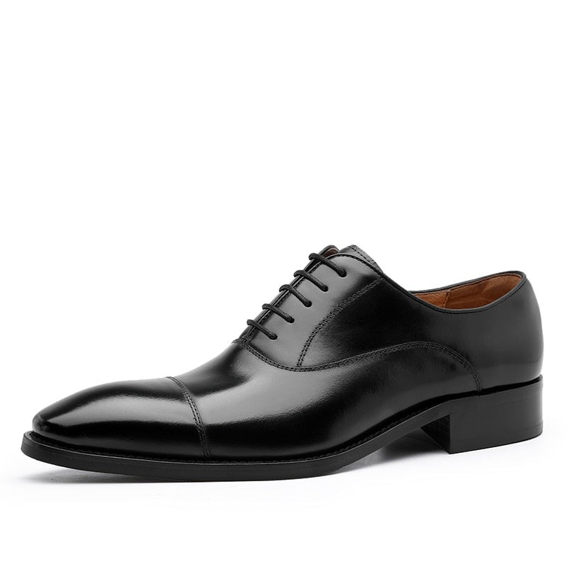 ParGrace Oxfords Triple Joint Genuine Leather  Lace Up