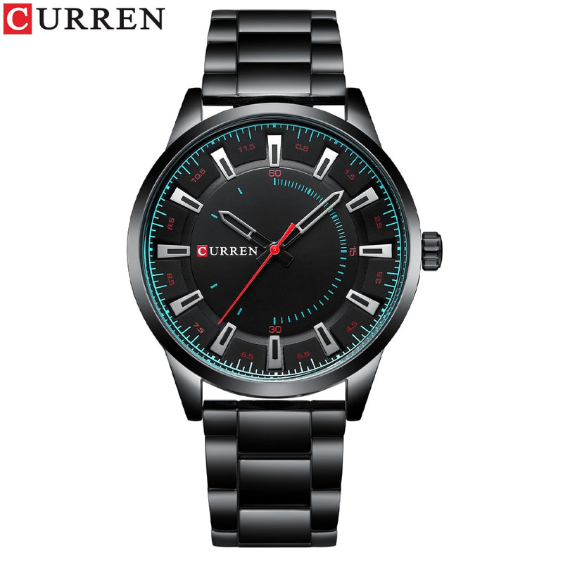 CURREN  Simple Style Men Watches Quartz Wristwatches Stainless Steel Band