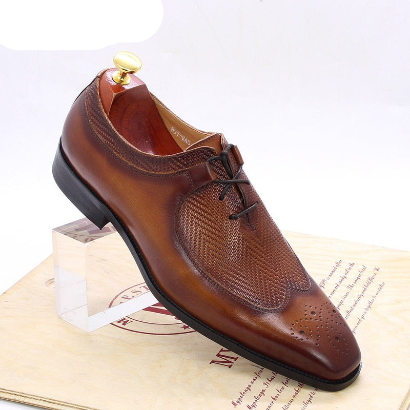 Luxury  Wingtip Genuine Leather Handmade Oxford