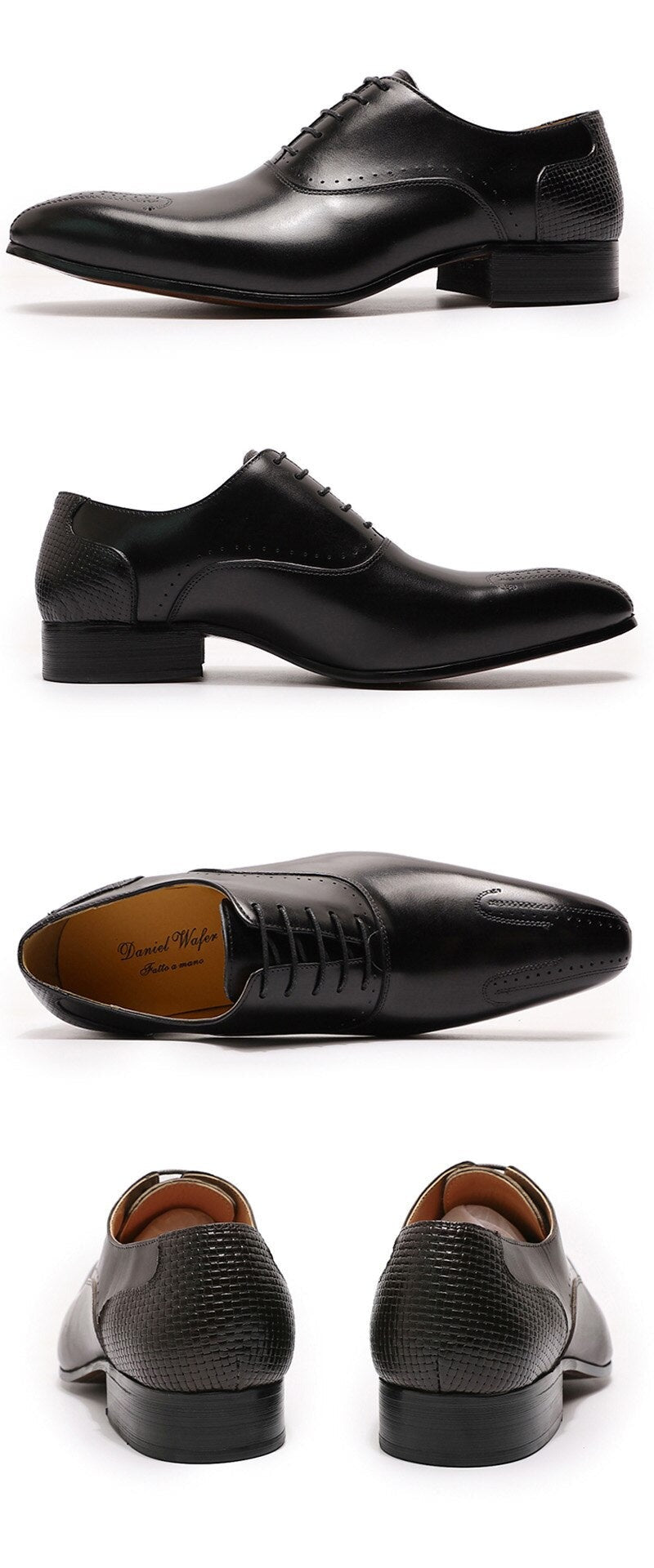 ParGrace Genuine Leather Shoes Lace Up for Wedding, Office & Business