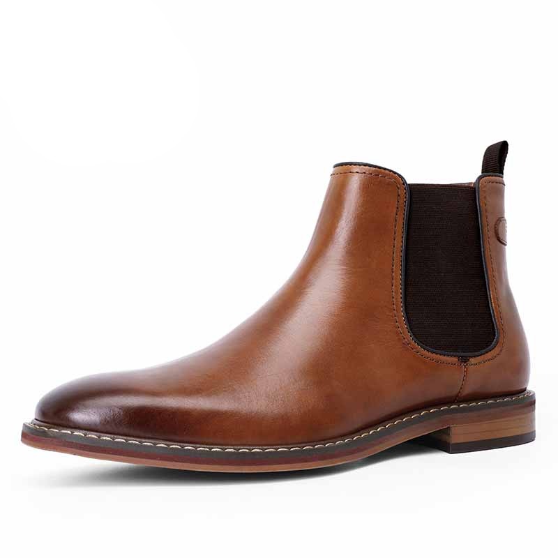 ParGrace Chelsea Boots Genuine Calf Leather Bottom Outsole Calf