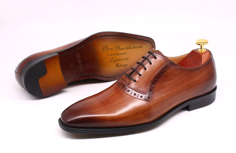 ParGrace Celeo Genuine Leather Oxfords Plain Toe