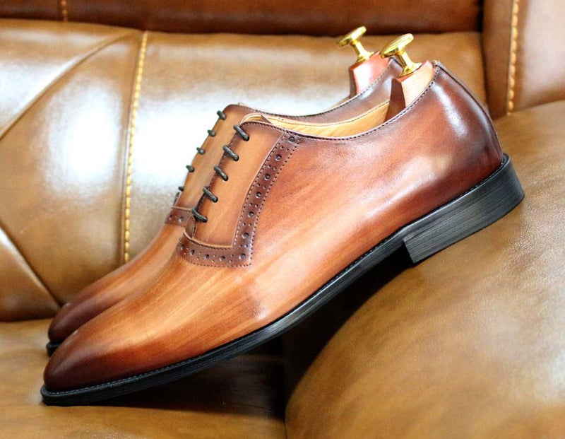 ParGrace Celeo Genuine Leather Oxfords Plain Toe