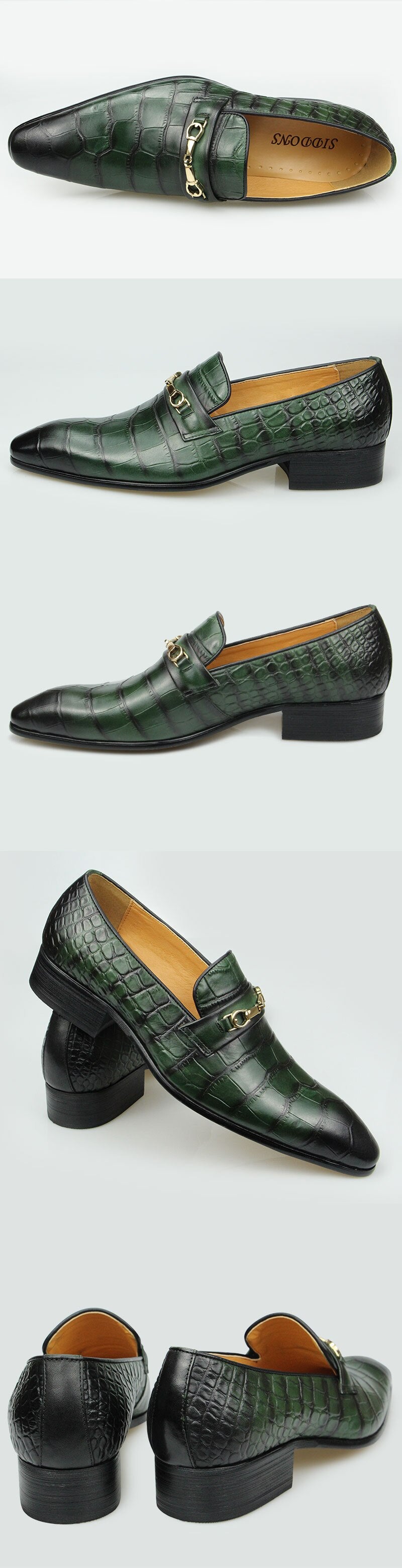 Oxford Casual Loafers for Men Retro High Quality Luxury Metal Buckle