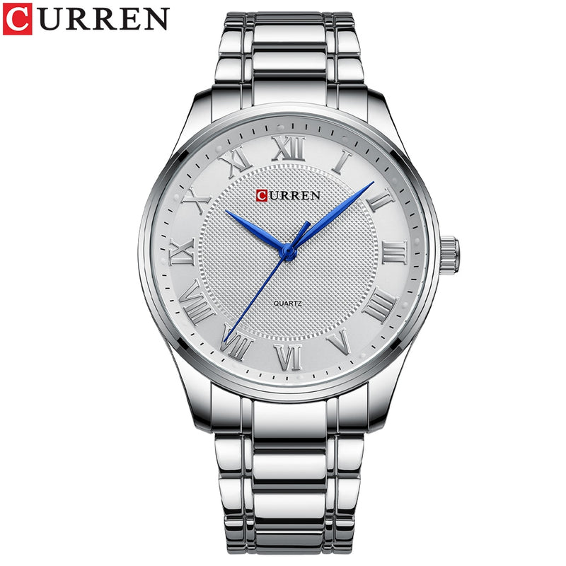 CURREN Quartz Wristwatches  with Stainless Steel Band Simple  with Rome Numbers