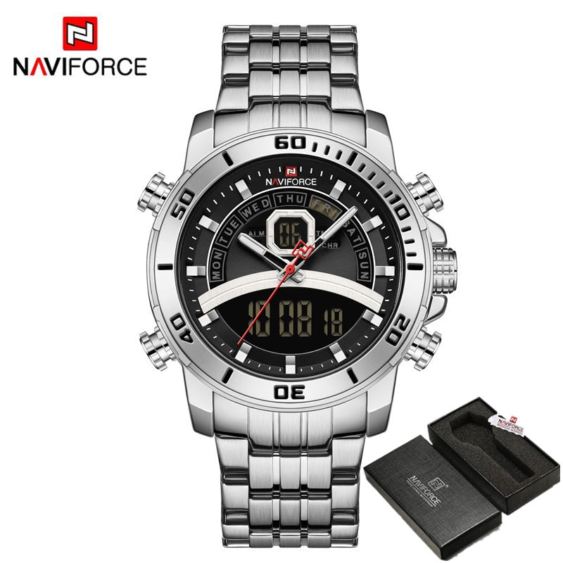 NAVIFORCE Luxury Digital Wristwatch Military Sport Quartz Waterproof