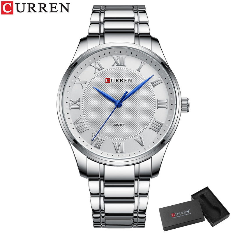 CURREN Quartz Wristwatches  with Stainless Steel Band Simple  with Rome Numbers