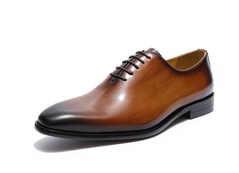 ParGrace Whole Cut Oxfords Plain Toe Genuine Leather