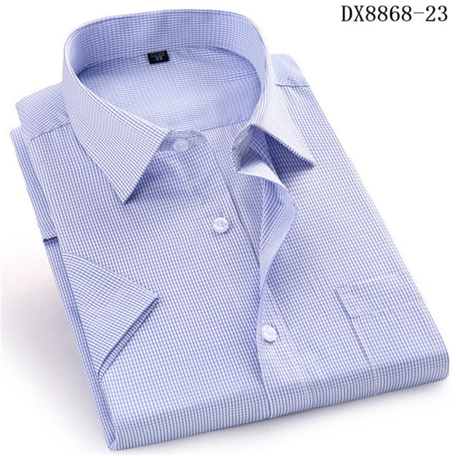 ParGrace Short Sleeved Shirt Summer  Regular Fit Shirt Men Social Shirts