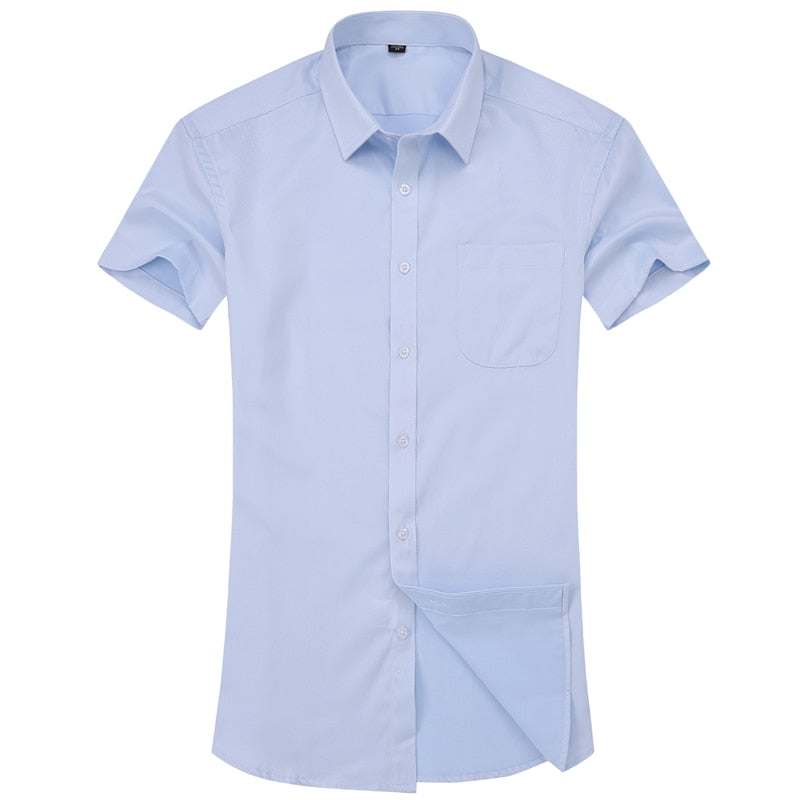 ParGrace Short Sleeved Shirt Summer  Regular Fit Shirt Men Social Shirts