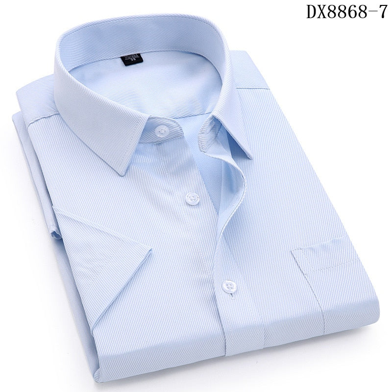 ParGrace Short Sleeved Shirt Summer  Regular Fit Shirt Men Social Shirts