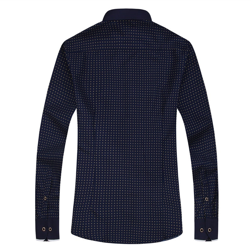 ParGrace Long Sleeve Button Shirt Stitching Soft Comfortable