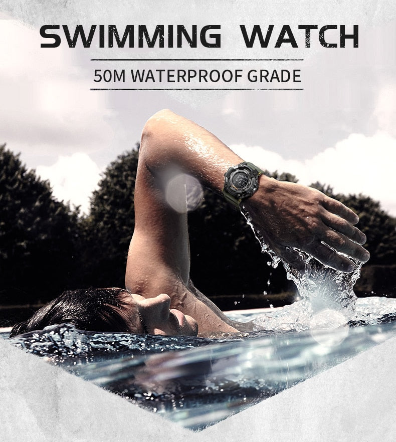 SMAEL Military Waterproof Sport Wrist Watch Digital