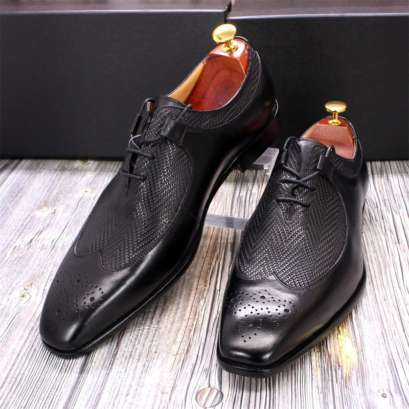 Luxury  Wingtip Genuine Leather Handmade Oxford
