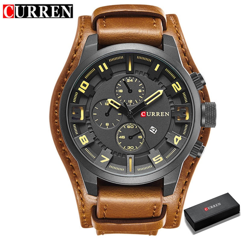 CURREN  Quartz Watch Date Waterproof Wristwatch Hodinky