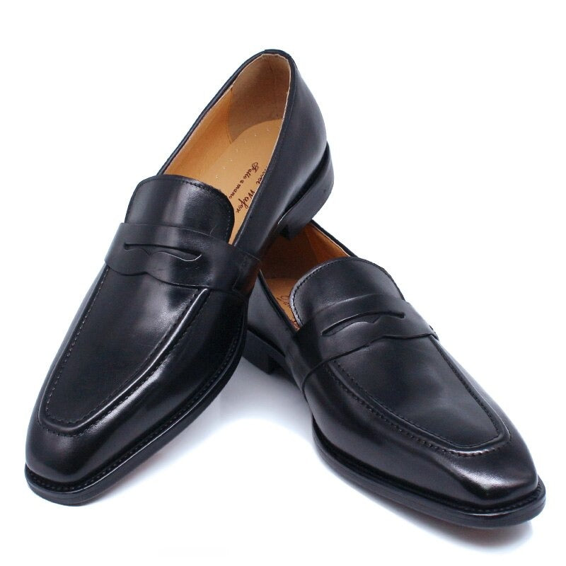 ParGrace Loafers Genuine Leather Slip wedding Party