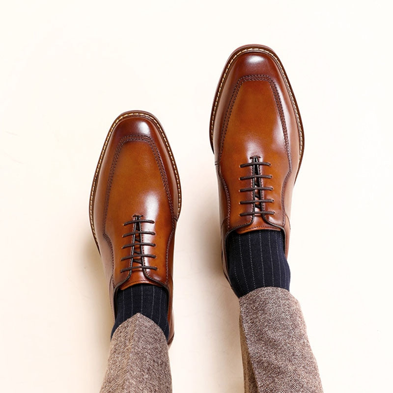 ParGrace  Italian Formal Oxfords Genuine Leather