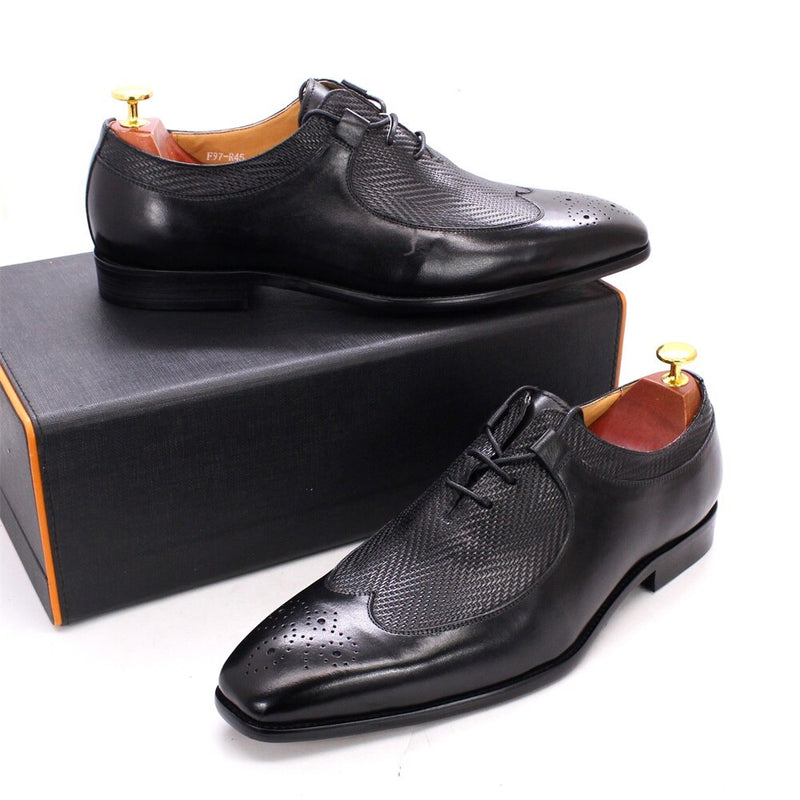Luxury  Wingtip Genuine Leather Handmade Oxford