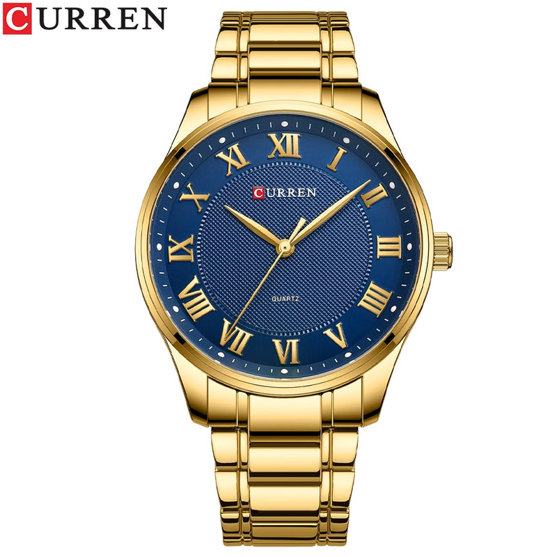 CURREN Quartz Wristwatches  with Stainless Steel Band Simple  with Rome Numbers