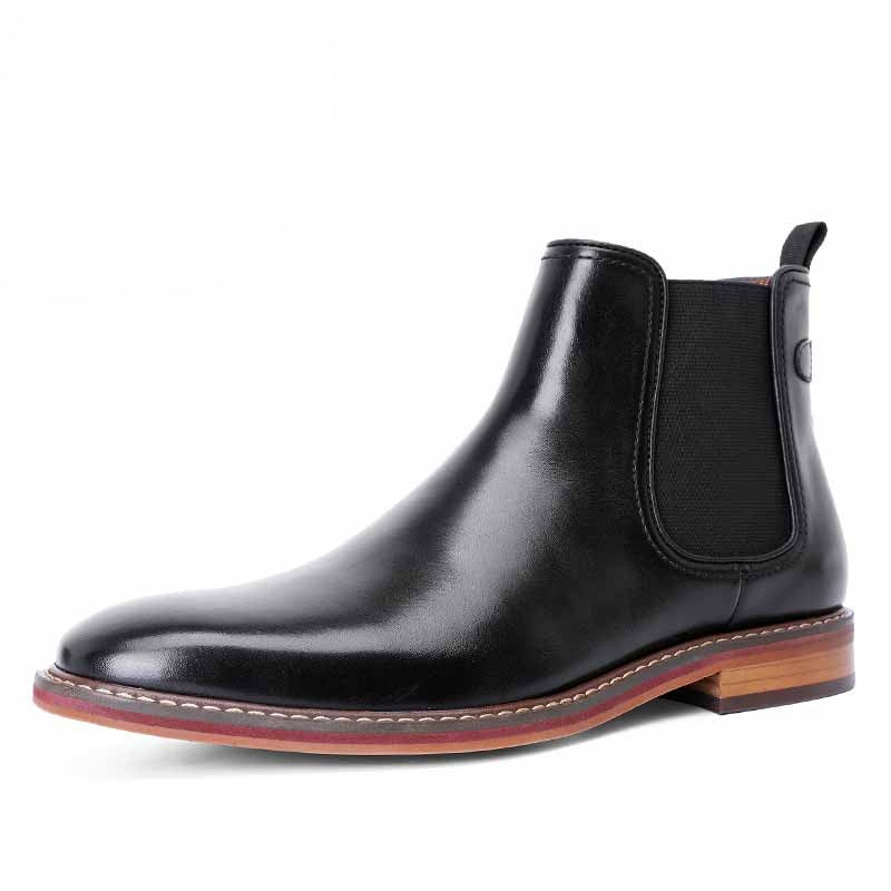 ParGrace Chelsea Boots Genuine Calf Leather Bottom Outsole Calf