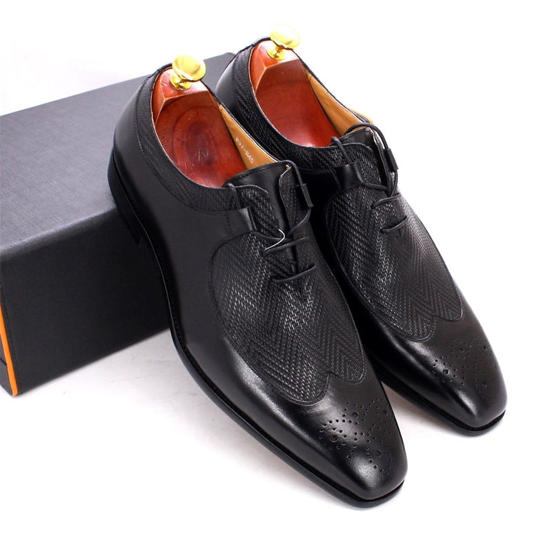 Luxury  Wingtip Genuine Leather Handmade Oxford