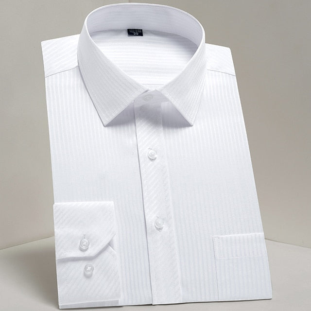 ParGrace Standard-fit Long Sleeve Dress Shirt Solid/striped