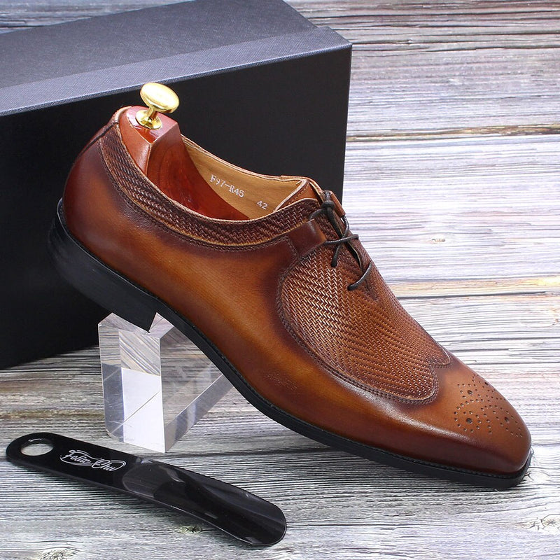 Luxury  Wingtip Genuine Leather Handmade Oxford