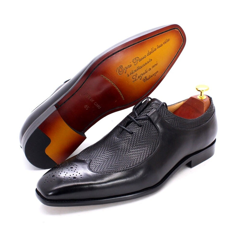 Luxury  Wingtip Genuine Leather Handmade Oxford