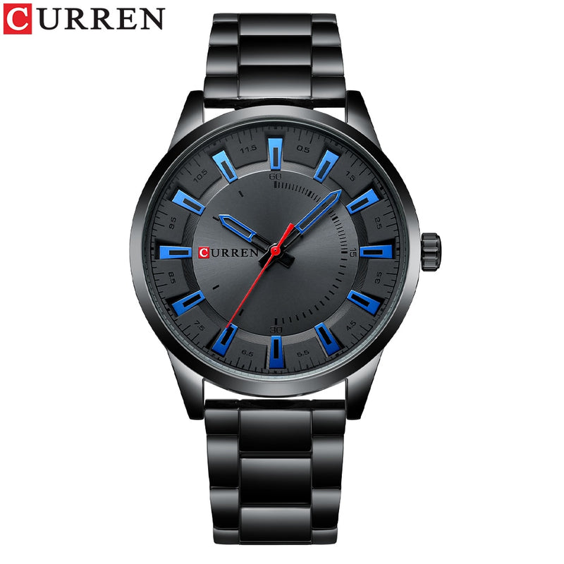 CURREN  Simple Style Men Watches Quartz Wristwatches Stainless Steel Band