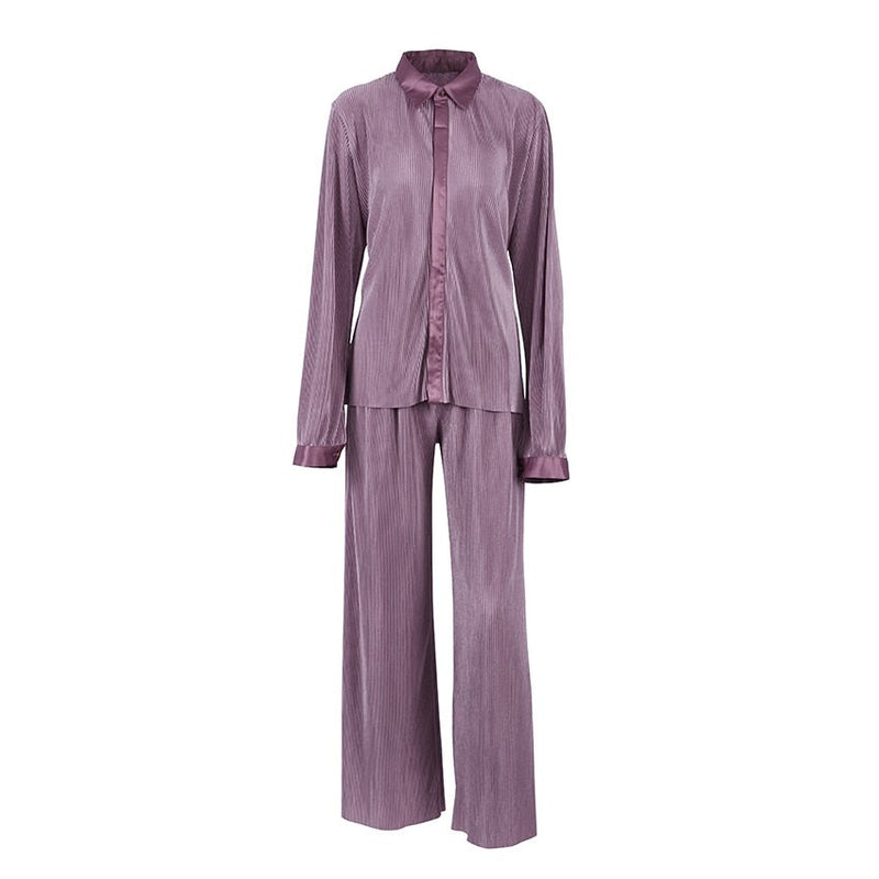 ParGrace Wide Leg Pants suits for Women