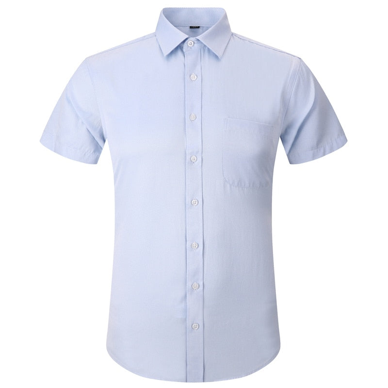 ParGrace Short Sleeved Shirt Summer  Regular Fit Shirt Men Social Shirts