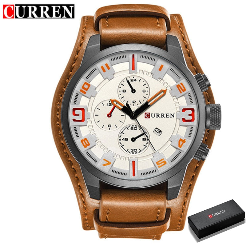 CURREN  Quartz Watch Date Waterproof Wristwatch Hodinky