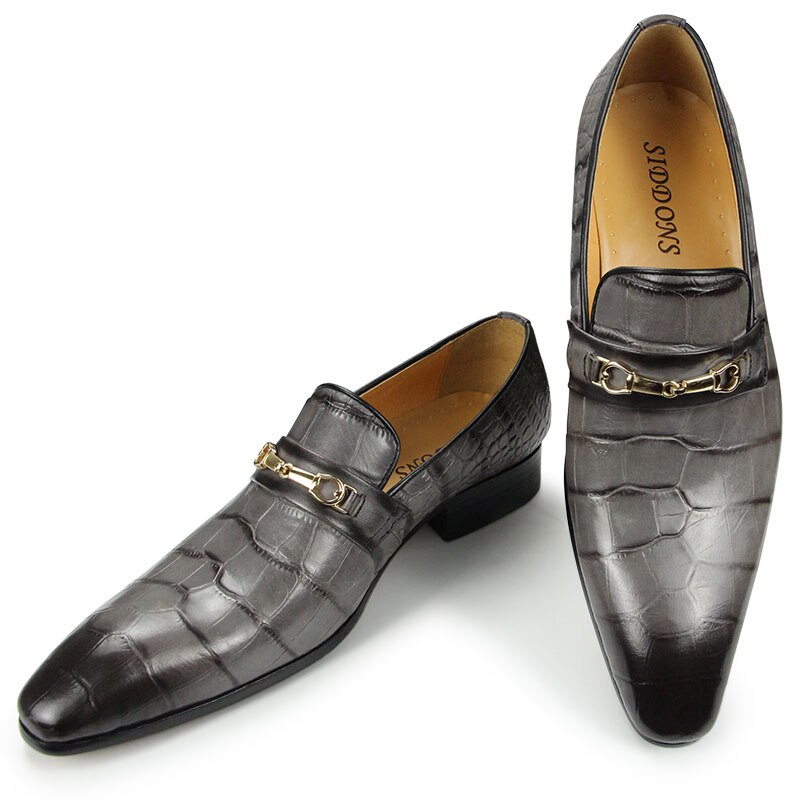 Oxford Casual Loafers for Men Retro High Quality Luxury Metal Buckle