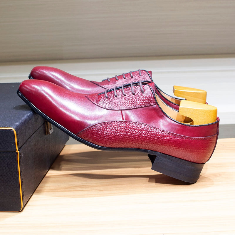 ParGrace Genuine Leather Oxford Handmade Formal Office