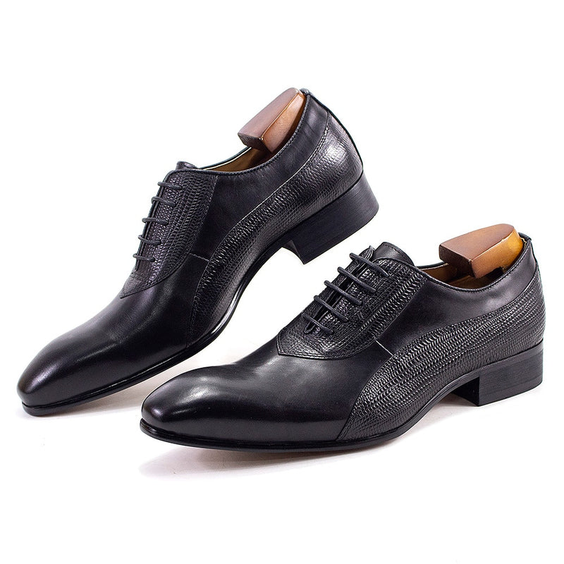 ParGrace Genuine Leather Oxford Handmade Formal Office