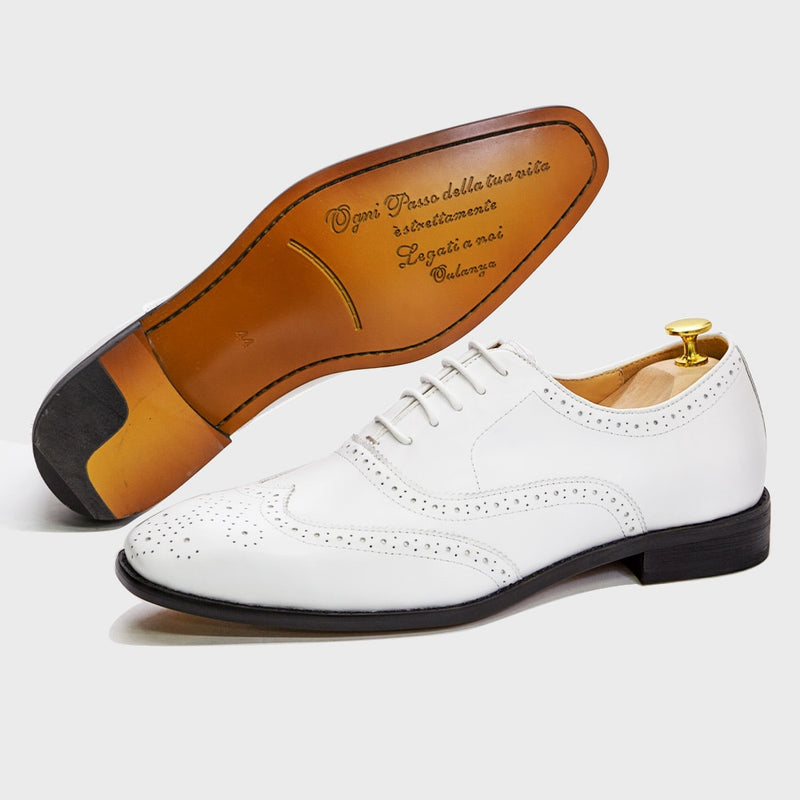ParGrace  Genuine Leather Calfskin Lace-up Oxfords Brogue